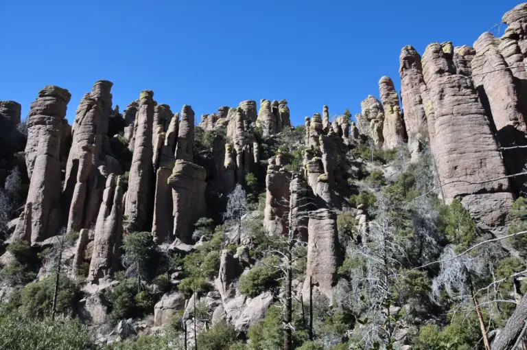 Rhyolith-Felsnadeln im Chiricahua National Monument in Arizona
